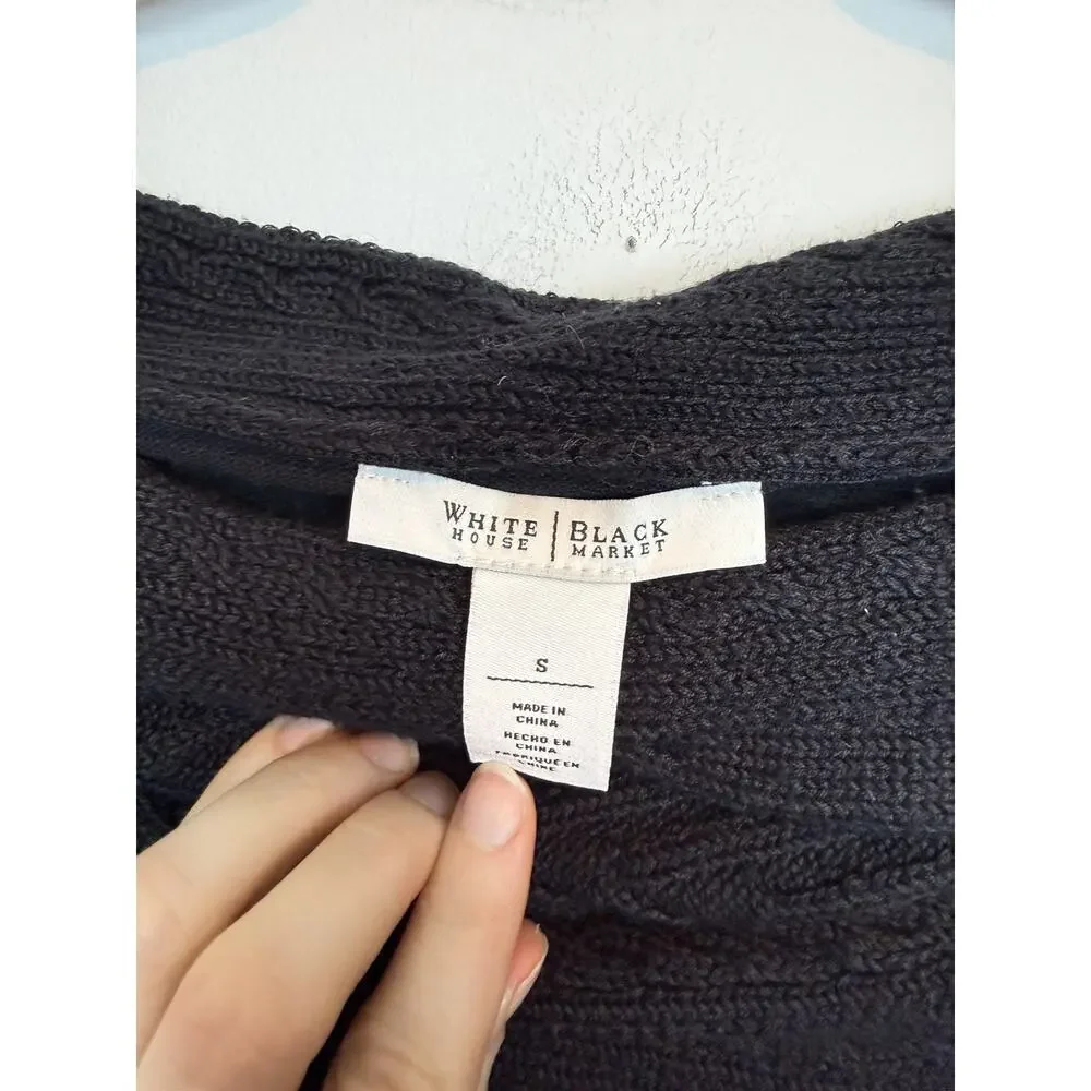 White House BLack market black off the shoulder black sweater SM
